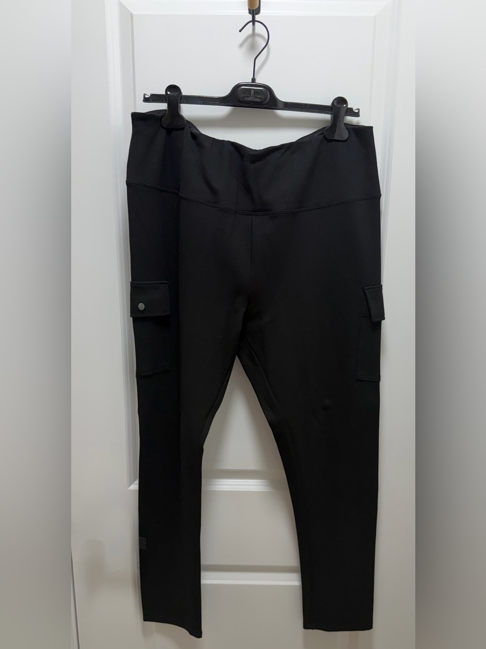 MarlaWynne Black Cargo Leggings with High Waist